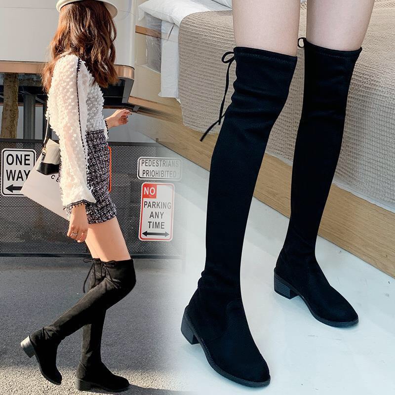Bốt đùi lót nỉ lông đế 3 phân TGS117