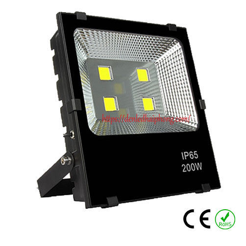 Đèn Led Pha Cob Ngoài Trời 200W Esnco chính hãng cao cấp Siêu sáng Siêu Bền chiếu sáng Sân vườn Nhà kho Bãi xe Cầu Đường