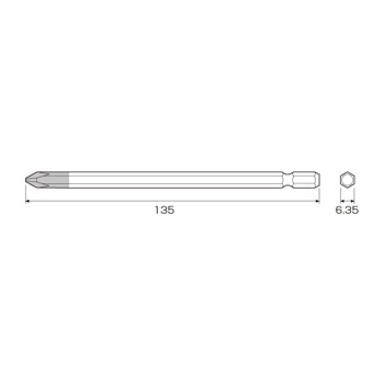 [HCM]Mũi vít đóng 135mm AK-22C Anex Nhật Bản