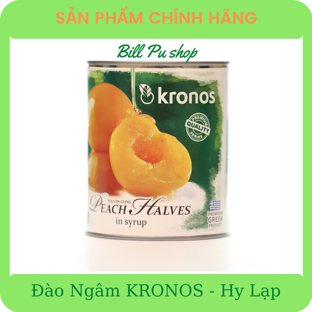 Đào ngâm KRONOS lon lớn 820g - Nhập khẩu [Date 2022]