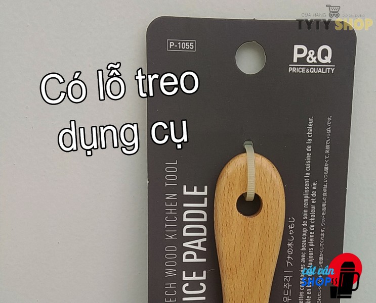 Muôi múc cơm vá múc cơm Lock&Lock bằng gỗ sồi P-1055