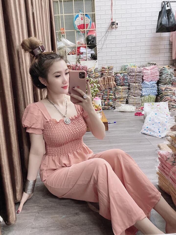 Sét bộ dài voan nhún dễ thương TTSA0408