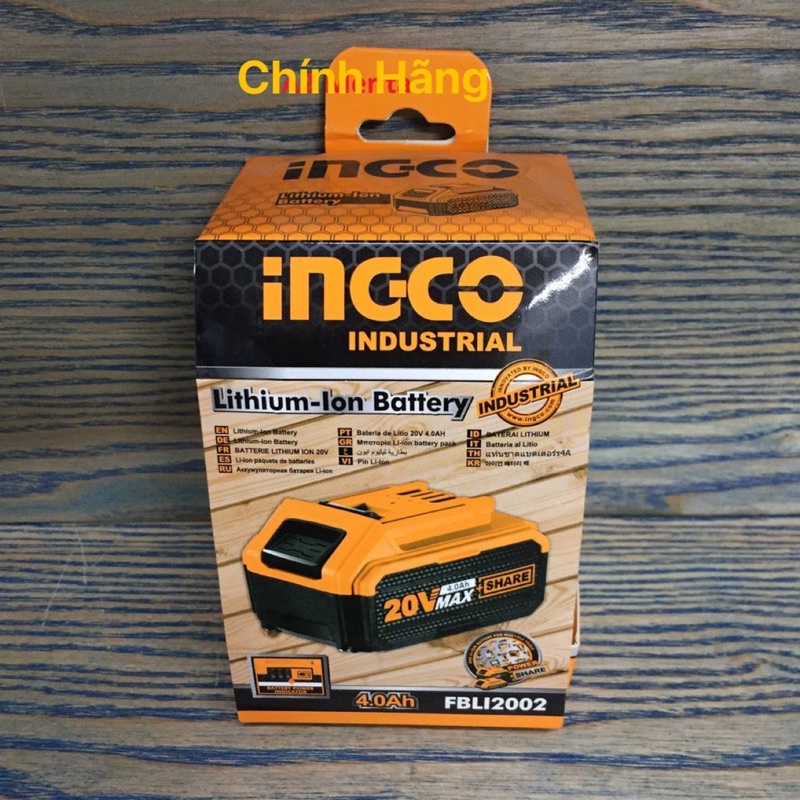 INGCO Pin Lithium 20V/4.Ah FBLI2002