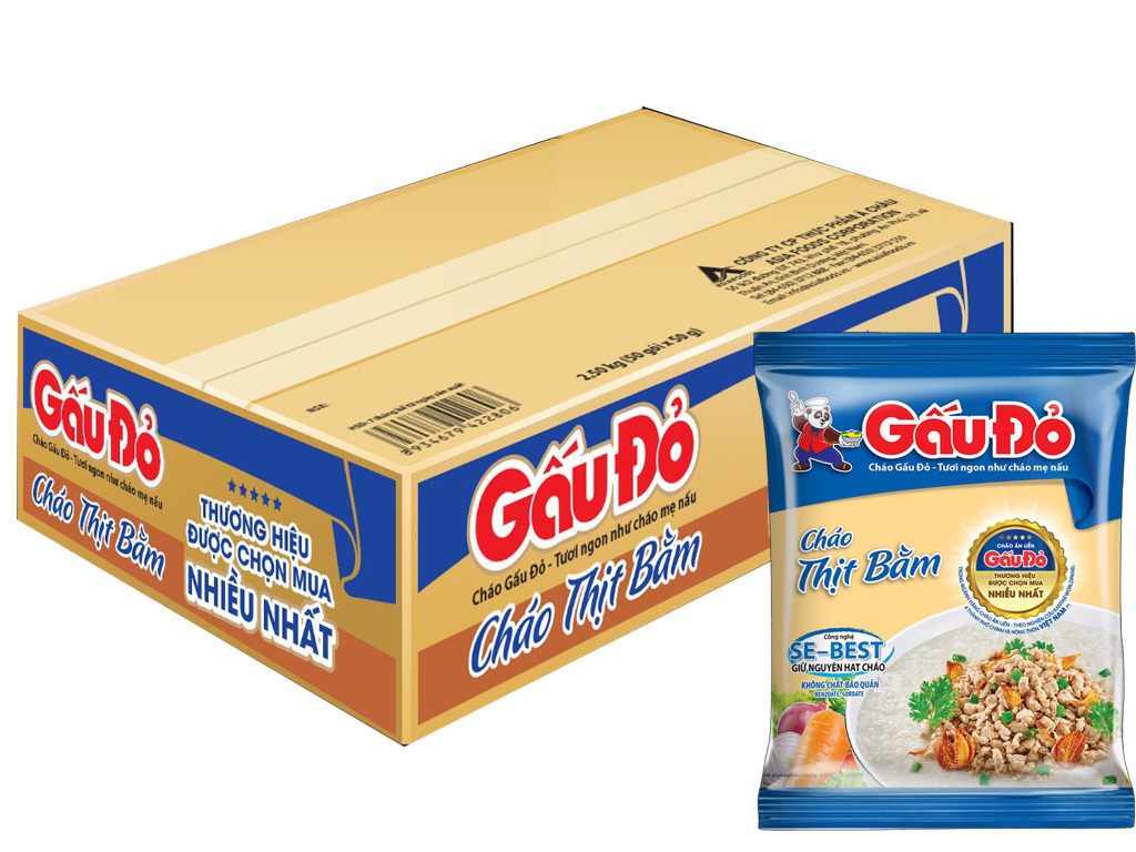 Cháo gấu đỏ thịt bằm gói 50g