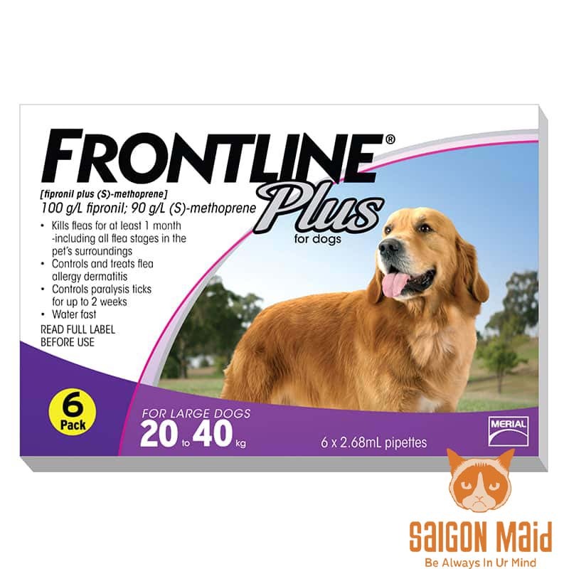 1 tuýp Sản phẩm nhỏ gáy Frontline Plus dành cho chó (20-40kg)- date 9-2021 xài vẫn tốt (khuyến mãi khủng)