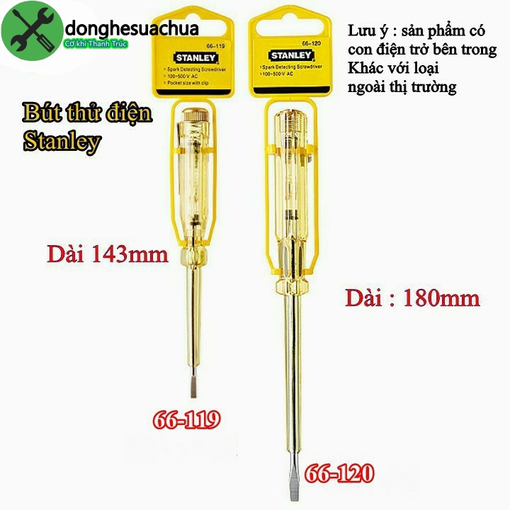 Bút thử điện stanley 66-119 và satnley 66-120