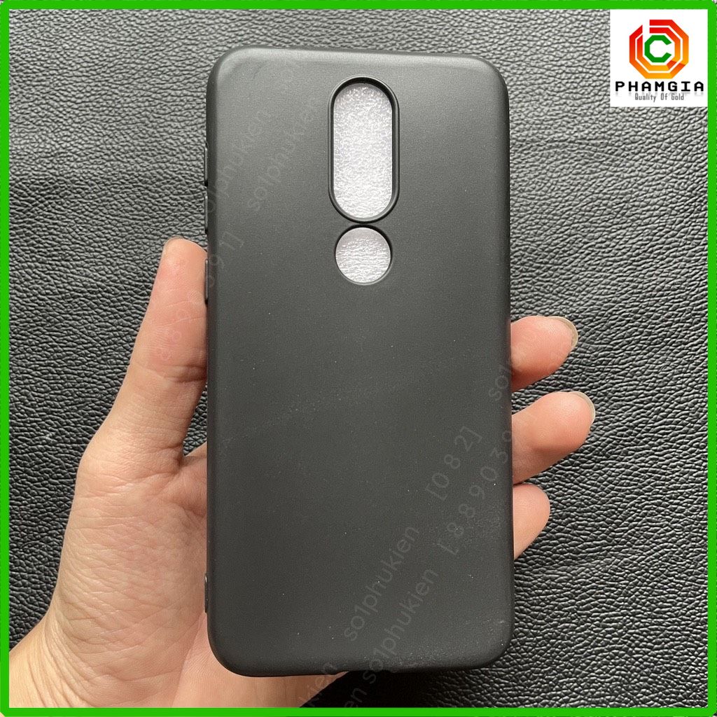 Ốp lưng nokia x5 /nokia 5.1+ / 6.1+ dẻo đen dẻo đen tpu, đen giả da auto focus có viền gồ bảo vệ cam bền đẹp