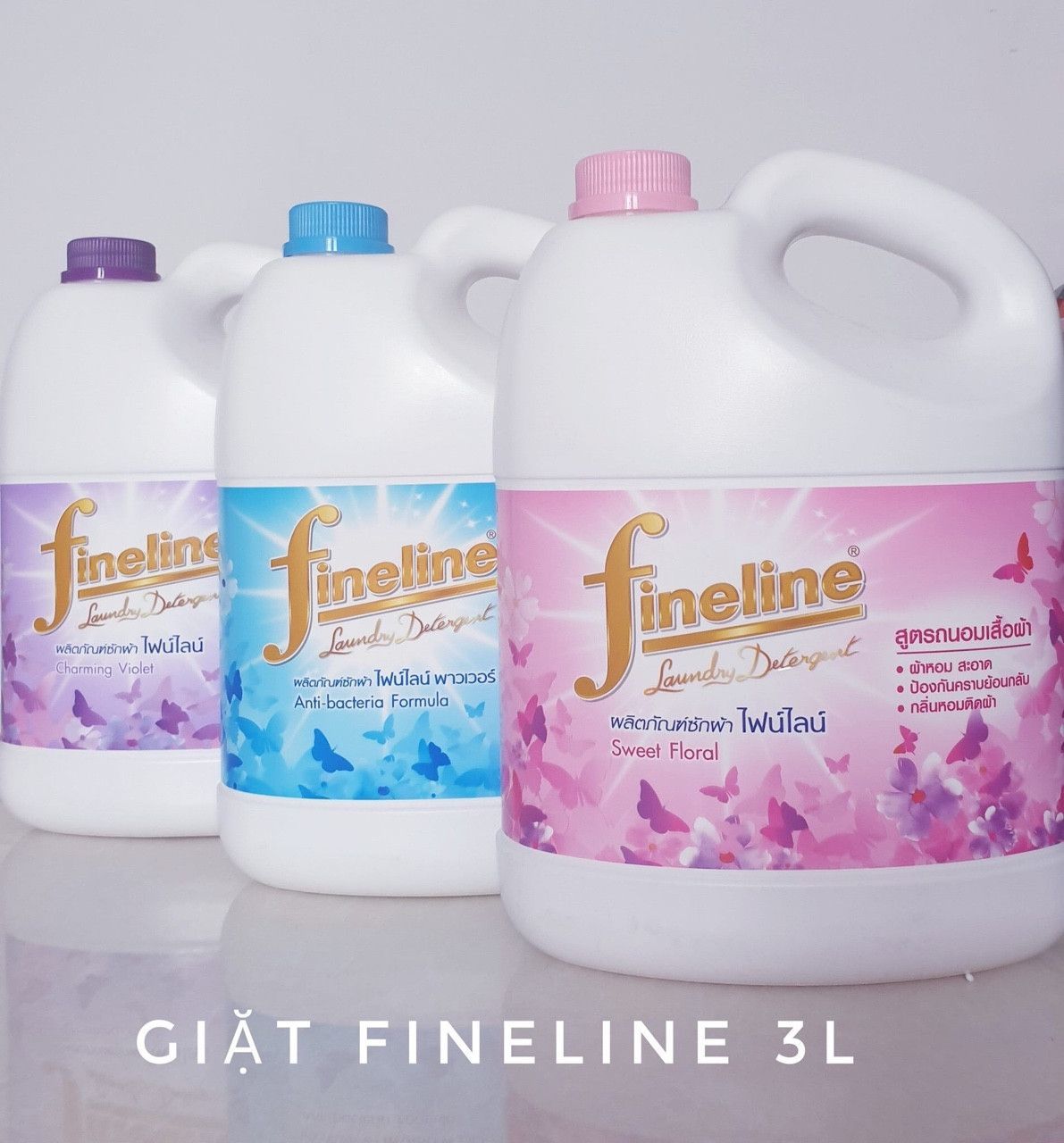 [HCM]NƯỚC GIẶT XẢ FINELINE 3000ML THÁI LAN [MÀU HỒNG]