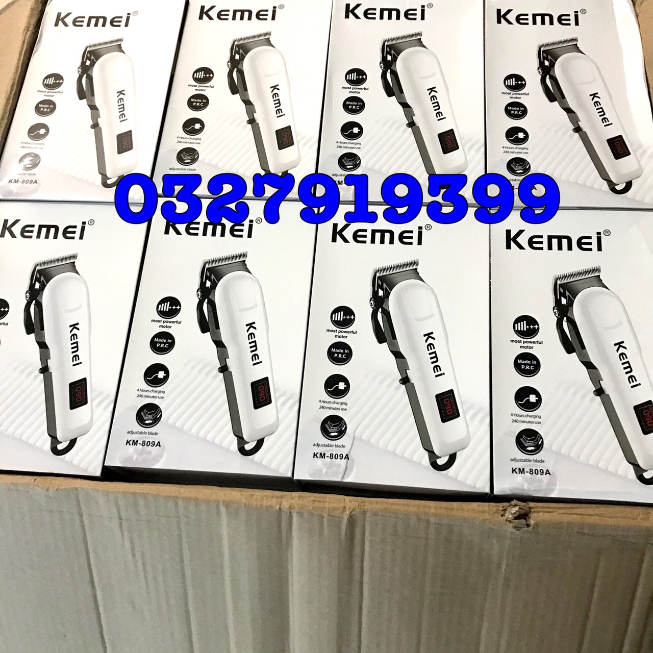 Kemei Premium Trimmer 809A - Trimmer 8000 Rpm Lithium-Ion Battery 2000Mah Lcd Screen Displays Battery Quantity
