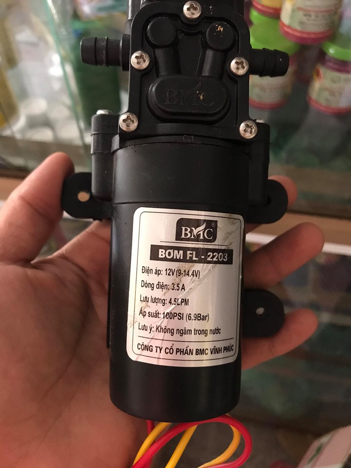 Bộ máy bơm tăng áp 12v Chính hãng BMC 1 bơm + 1 sạc