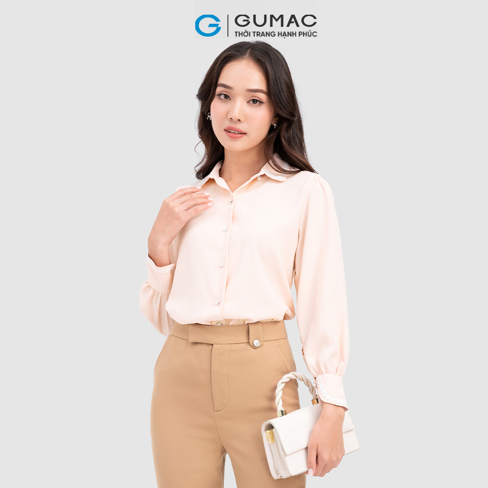 Áo kiểu phối ren thời trang GUMAC AC10075