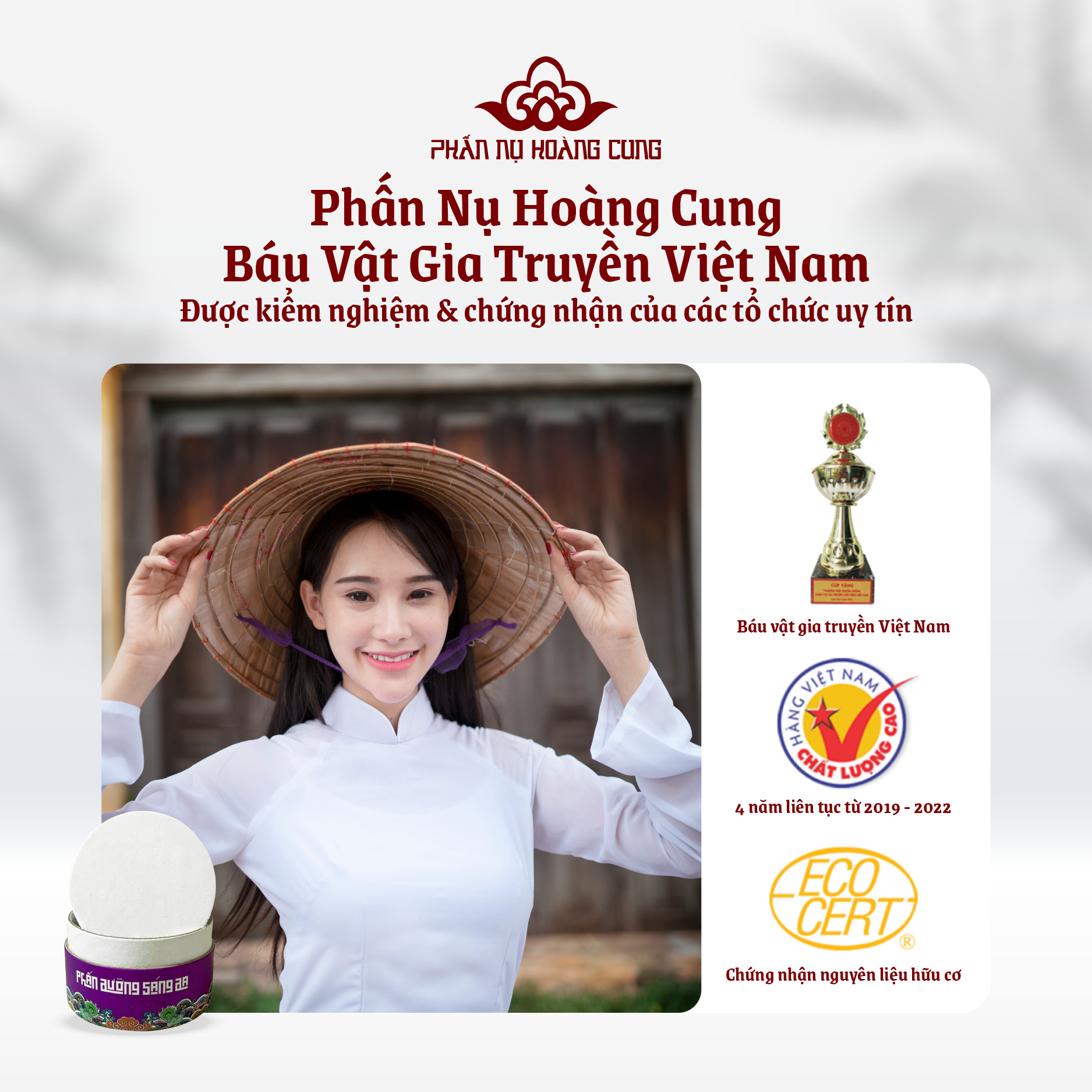 Phấn Dưỡng Sáng Da, Phấn Nụ Hoàng Cung - Dạng Nén 25g