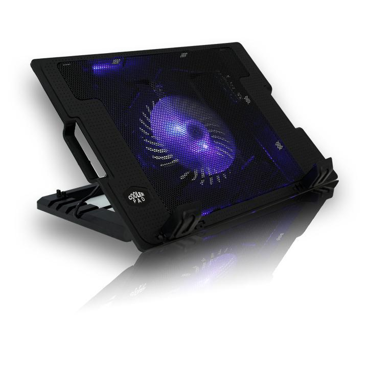 Đế tản nhiệt laptop Ergostand N339 có đế nâng 45 độ quạt có đèn led - Giá đỡ tản nhiệt Laptop có led