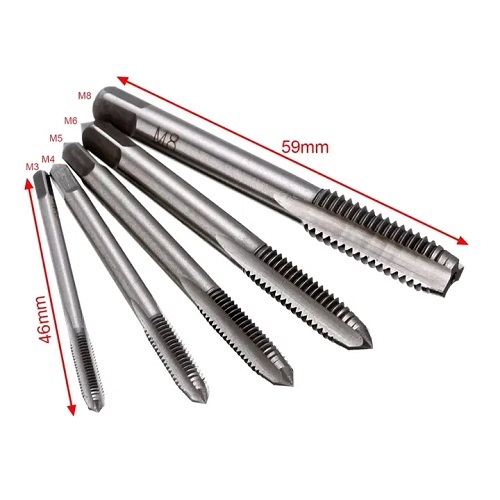 BỘ 5 CÂY VÍT TARO REN TRONG CẦM TAY M3-M4-M5-M6-M8 Chuyên Dùng Gắn Máy Khoan Để Tạo Các Bước Ren Trong
