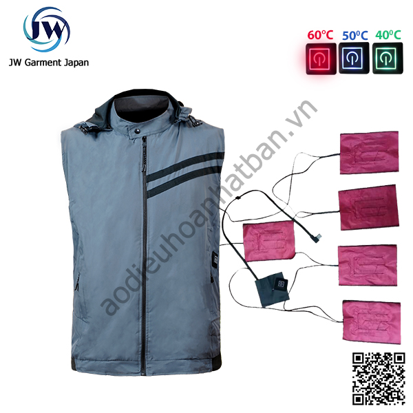 [Áo sưởi ấm JW Nhật Bản] Mẫu ghi lê 2021 gồm pin chính hãng
