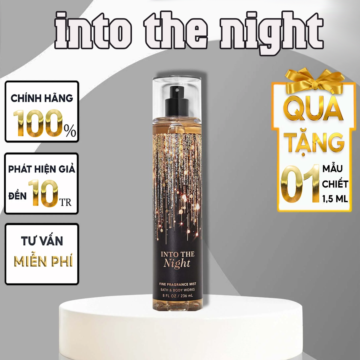 Xịt thơm body Bath and Body Works Into The Night 236ml