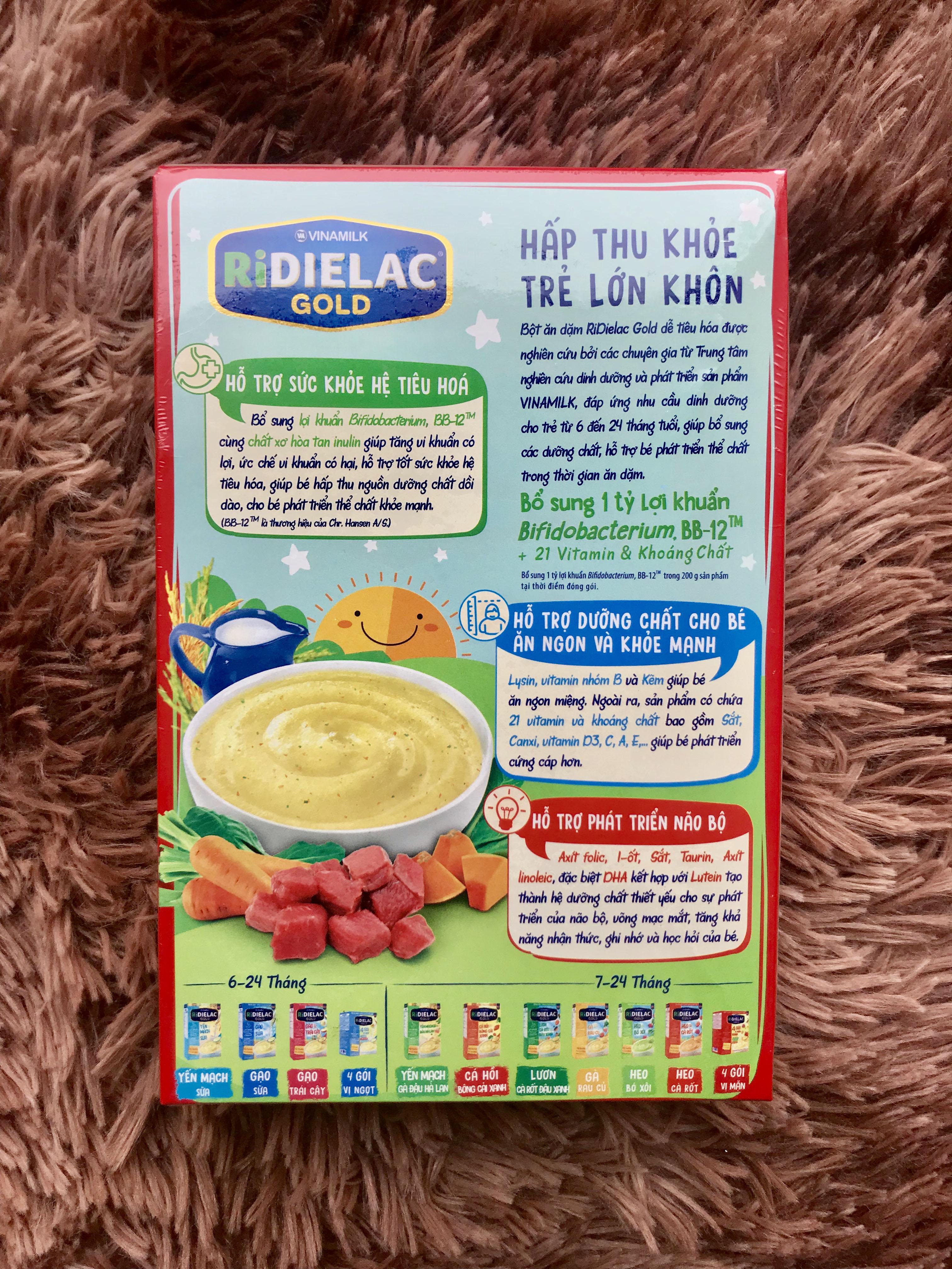 Bột Ăn Dặm RiDielac Gold Vị Bò Rau Củ