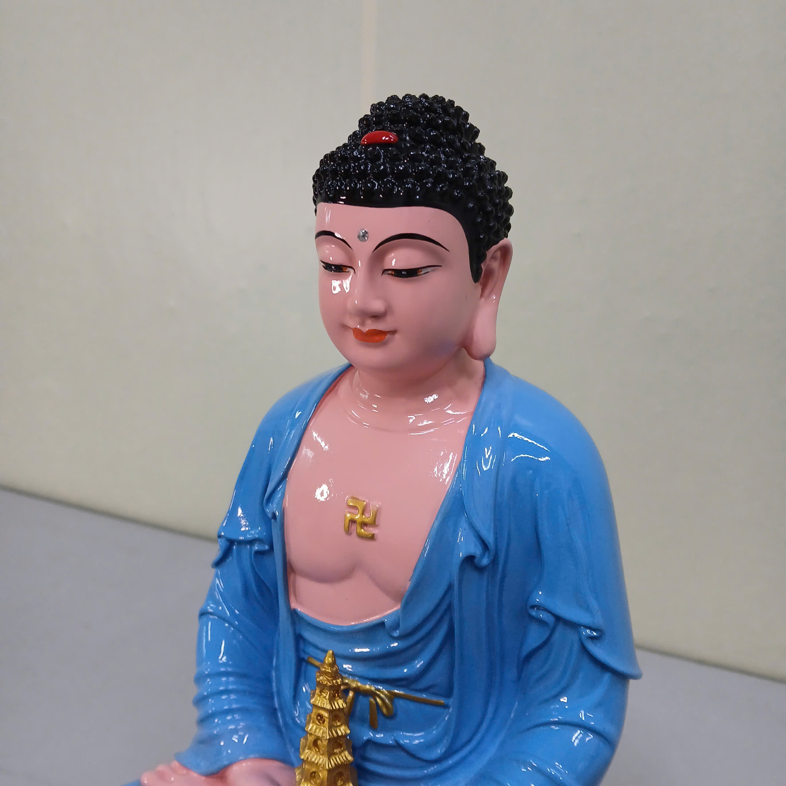 Tượng Phật Dược Sư màu Xanh 30cm