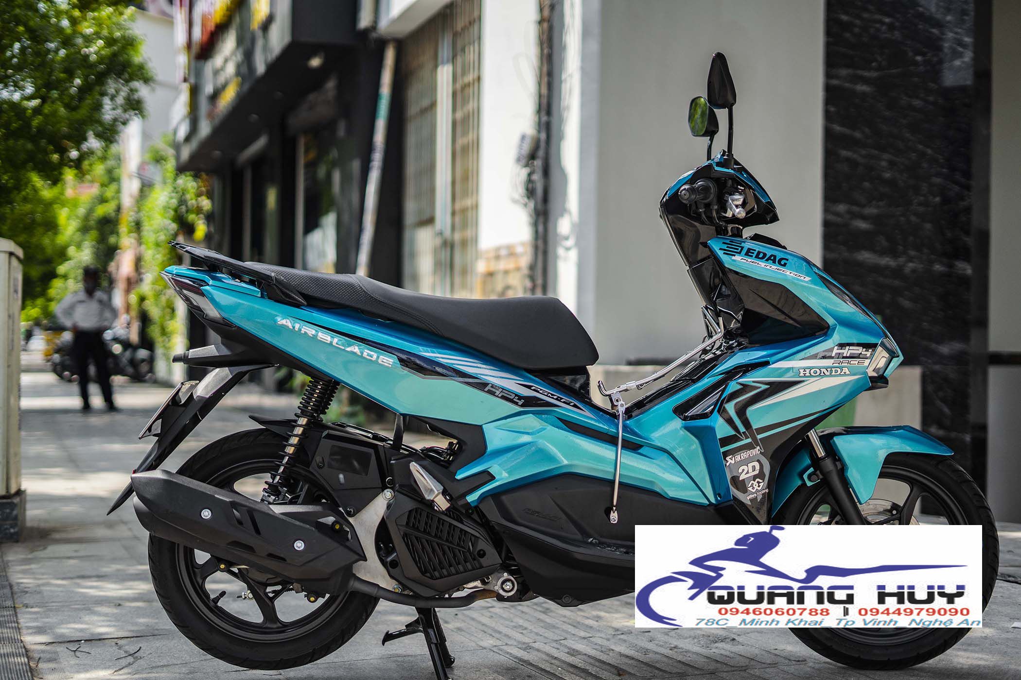 Tem trùm airblade xanh ngọc,team decal ab 2020 hp4