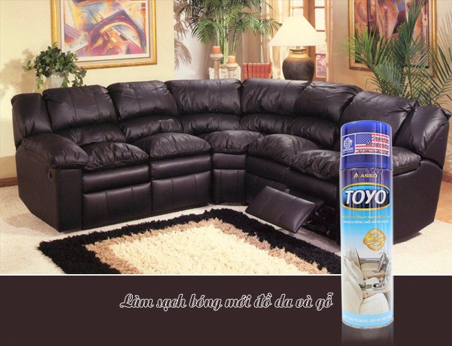 Bình xịt Toyo đánh bóng đồ da và gỗ