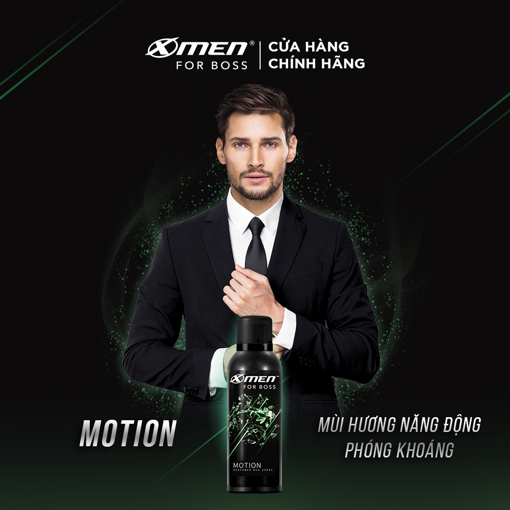 [Tặng 2 quà đơn 249k] Combo 2 Xịt khử mùi X-Men for Boss Motion 150ml