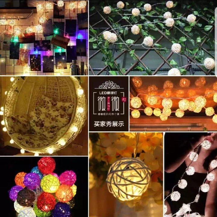 ĐÈN TRANG TRÍ - ĐÈN NHÁY CẦU MÂY 7 MẦU