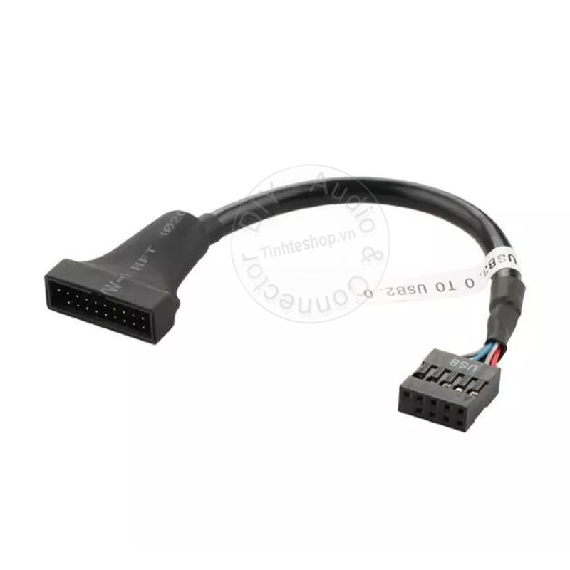 Cáp USB 3.0 sang 2.0 15Cm - Dây chuyển USB 3.0 20pin sang USB 2.0 9pin