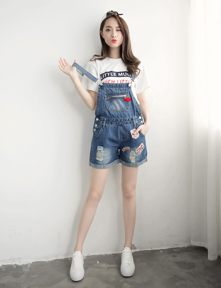 QUẦN YẾM JEANS PHỐI LOGO Y513