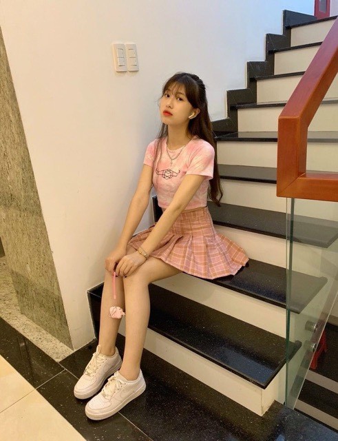 [HCM]Áo croptop loang màu