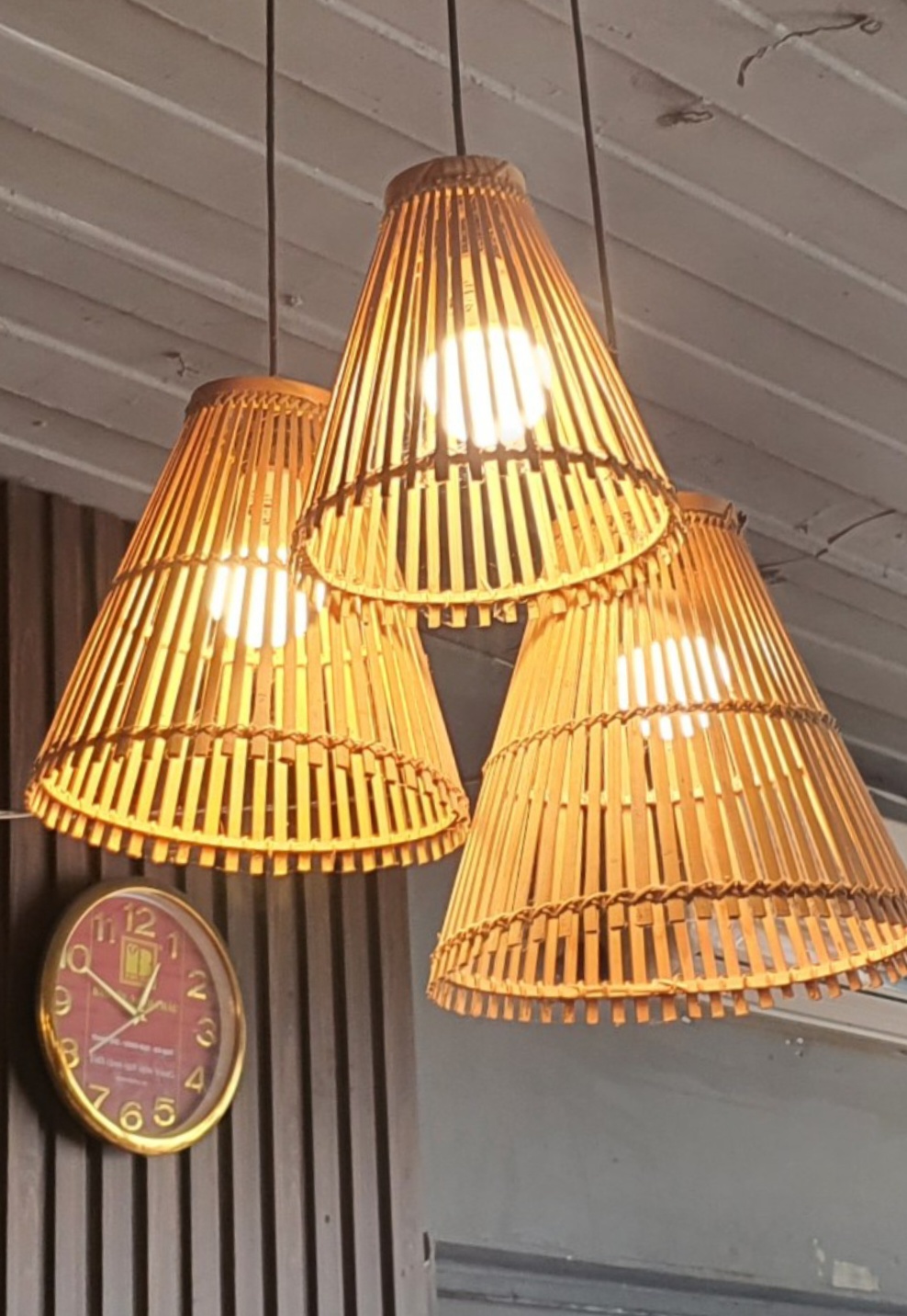 Bộ 3 chao đèn nơm 23.27.30cm. Đèn mây tre đèn tre (LH 0978945425)