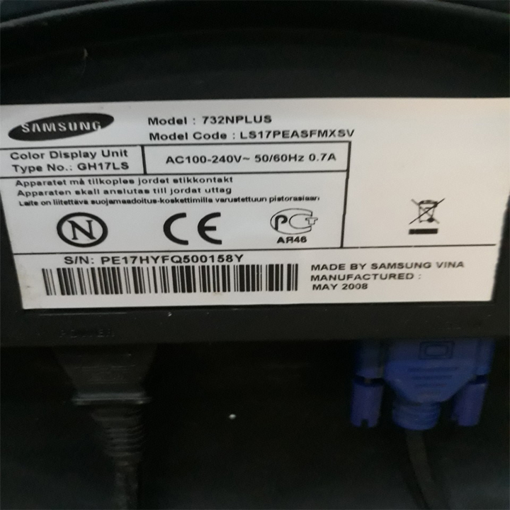 Màn hình 17in hiệu samsung thanh lý văn phòng