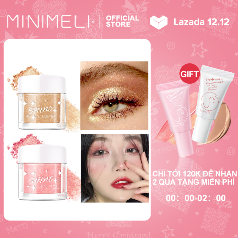 Phấn trang điểm bắt sáng MINIMELI sử dụng để bắt sáng dạng nhũ lấp lánh dùng được cho cả cơ thể (vui lòng chọn màu sắc phù hợp) - INTL