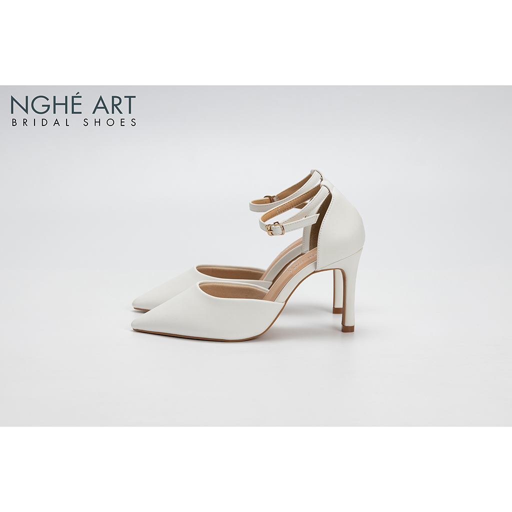 Giày cưới Nghé Art basic sandal quai hậu bít mũi 210