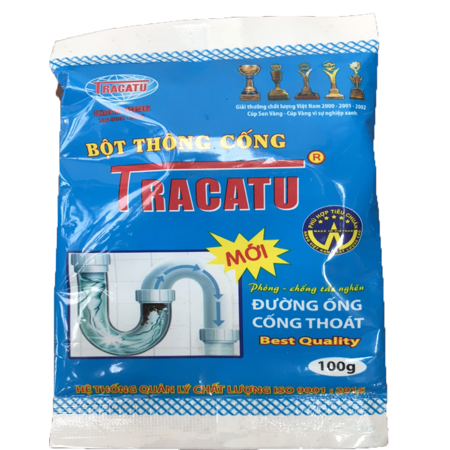 [Hoàn Tiền 10%] Bột thông cống Tracatu cực mạnh - thông tắc bồn cầu, chậu rửa mặt, đường ống thoát nước hiệu quả sau 5 phút