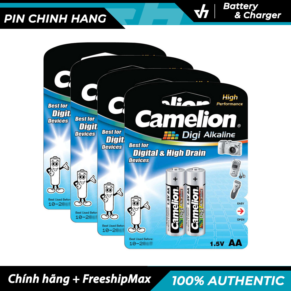 Bộ 8 pin camelion aa - pin alkaline chống chảy