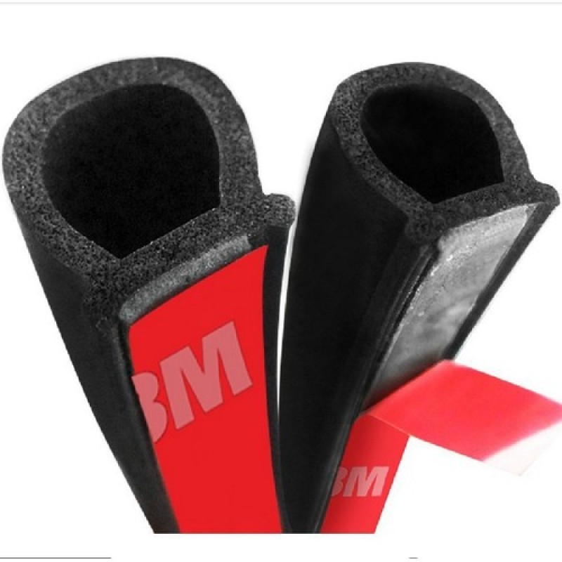 3 Mét Gioăng cao su chữ D 15x15mm - Small, chống ồn cách nhiệt xe hơi