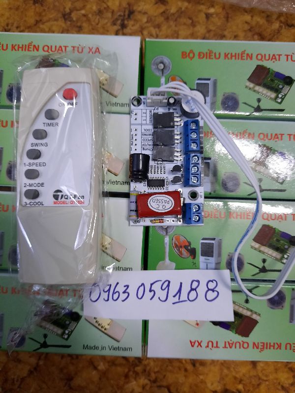 Bo quạt điều khiển từ xa đa năng