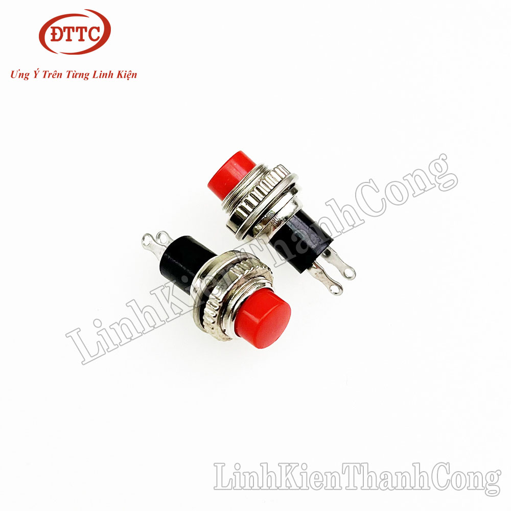 Nút Nhấn Nhả DS-314 10mm Xanh Lá, Màu Đỏ