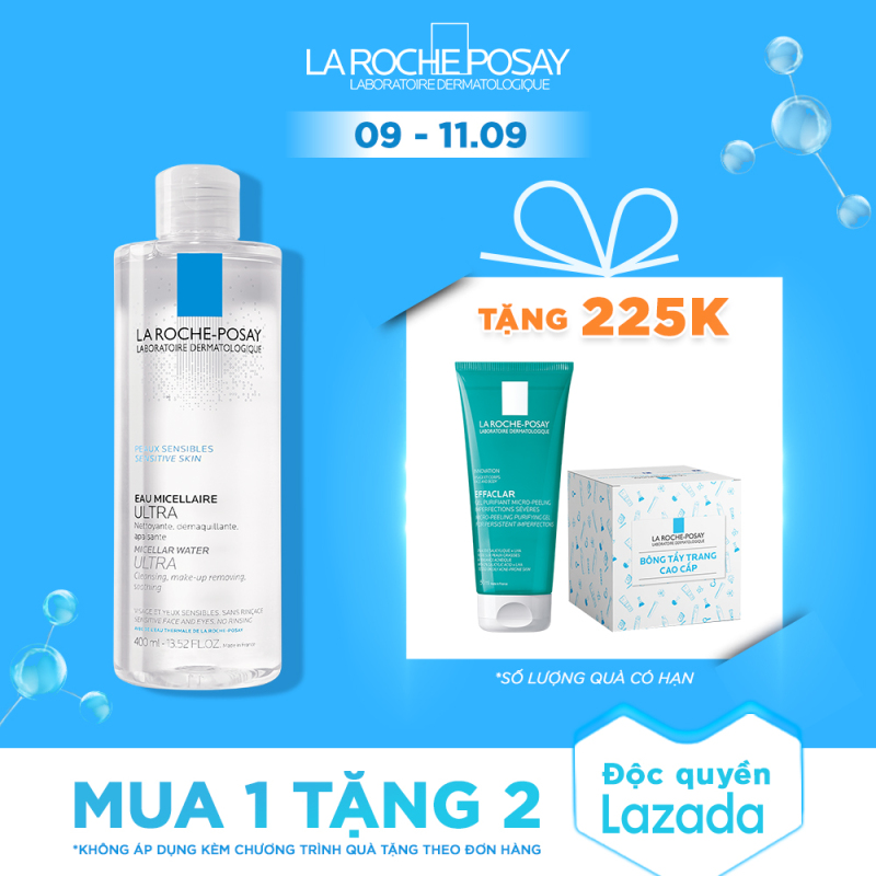 Nước làm sạch sâu và tẩy trang cho da nhạy cảm Micellar Water Ultra Sensitive Skin 400ML