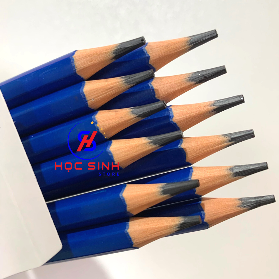 Hộp 12 Cây Bút Chì HB G-Star BBB, Thân Màu Xanh Dương, Vỏ Nhựa, Chuốt Không Gãy Vụn Chì - VPP Học Sinh Store