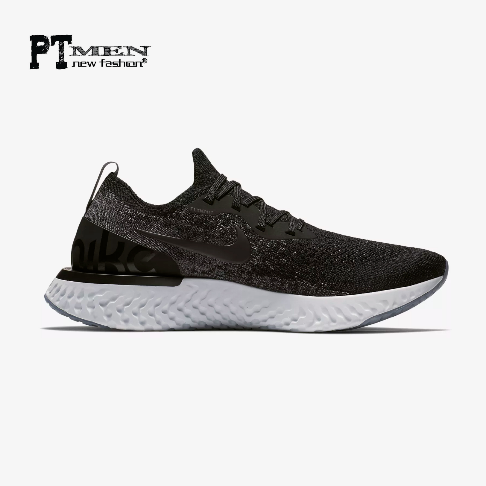 Giày Sneaker Epic React Flyknit Black White