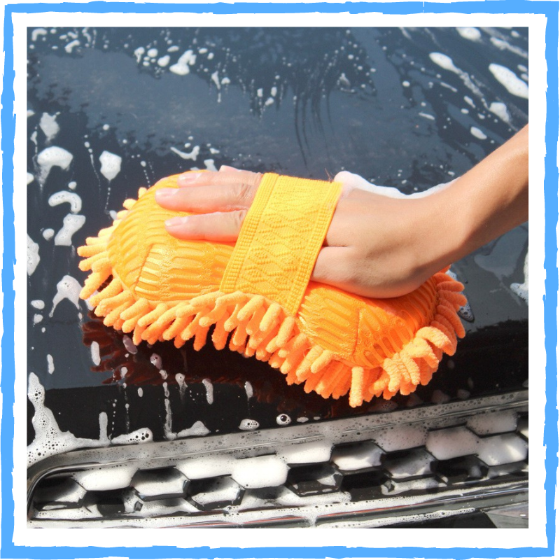 Miếng san hô rửa xe Microfiber siêu mịn tiện dụng (màu sắc ngẫu nhiên)