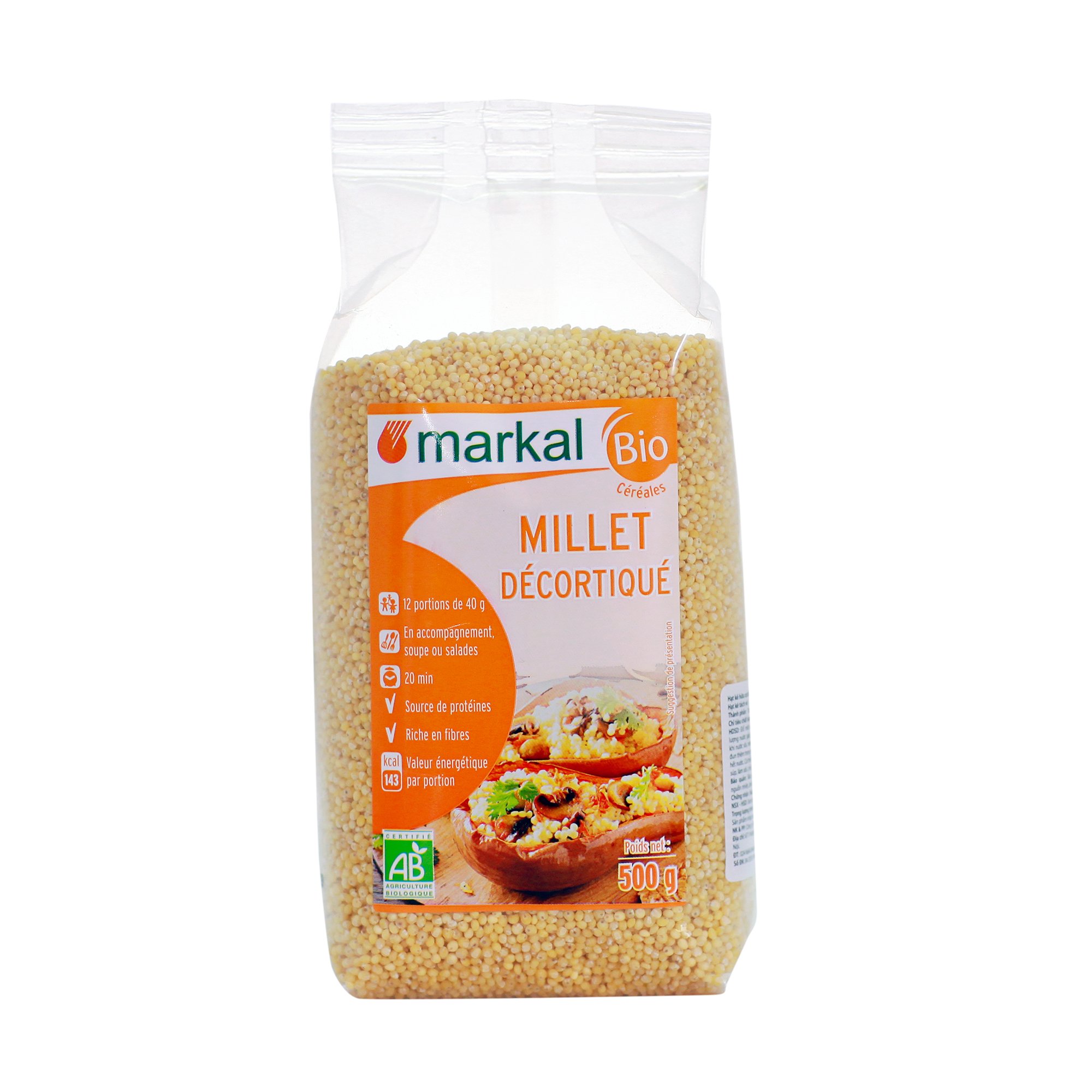 Hạt Kê Hữu Cơ Đã Bóc Vỏ Markal Nhập Khẩu Pháp