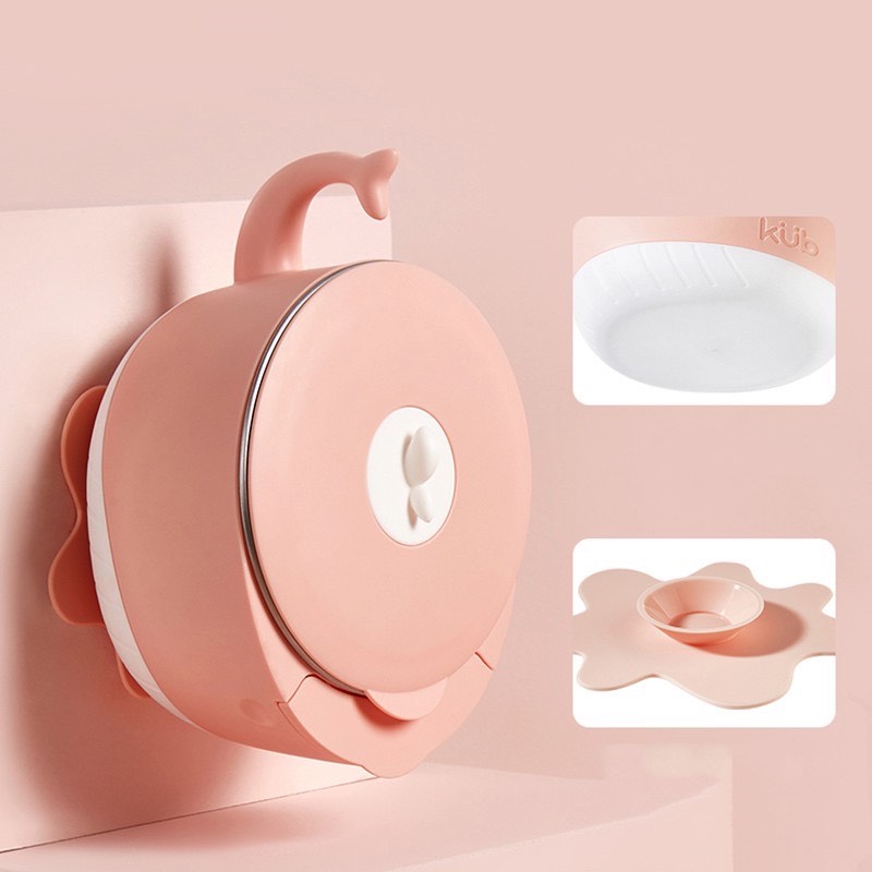 Bộ Dụng Cụ Ăn Dặm Giữ Nhiệt Cho Bé - KUB