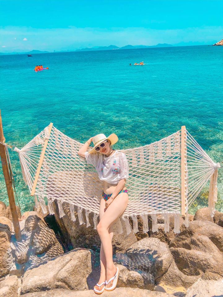 Võng lưới bãi biển macrame thủ công - Ảnh thật feedback