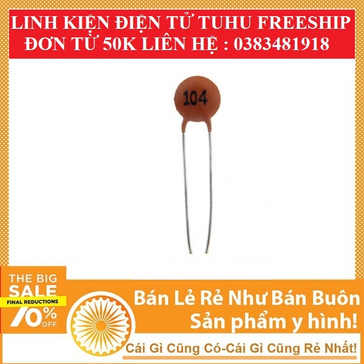 Combo 10 Tụ Gốm 50V - (Các Giá Trị 101, 102, 103, 104)