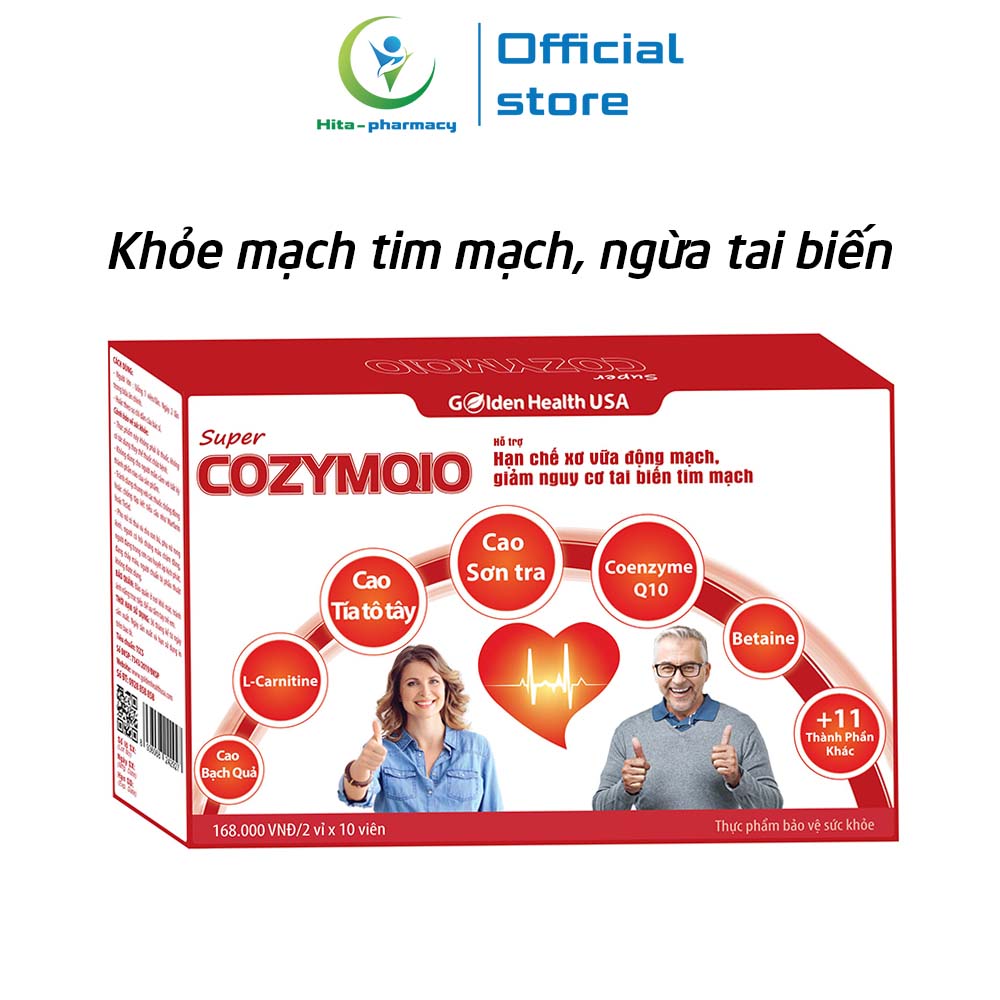 Viên uống bổ tim mạch SUPER COZYMQ10 giảm xơ vữa động mạch