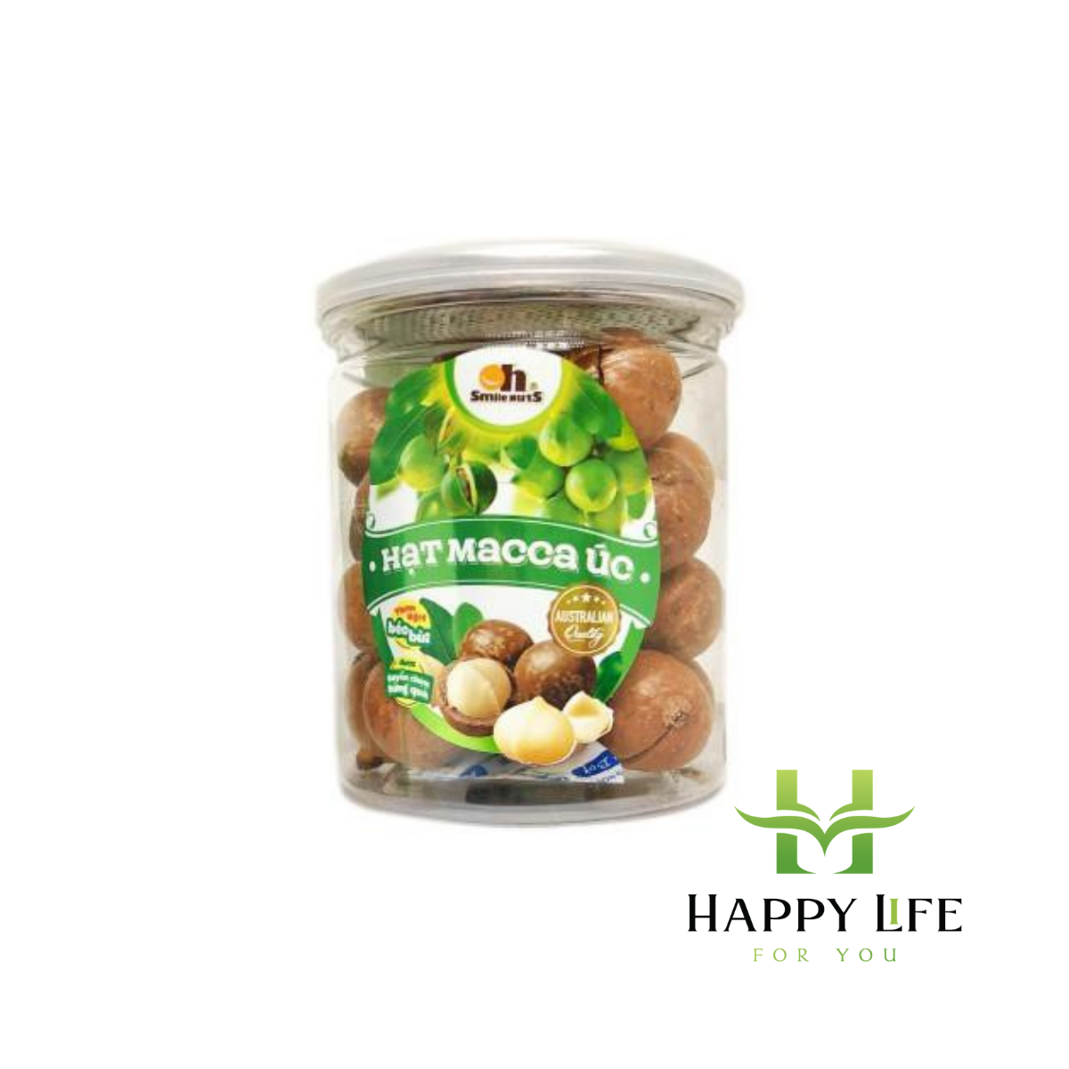 HẠT MACCA ÚC NỨT VỎ NƯỚNG hộp 500g