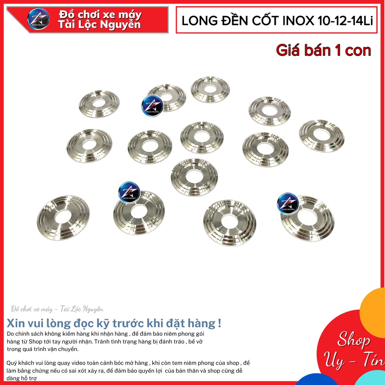 LONG ĐỀN CỐT INOX LỚN SIZE 10LI , 12LI , 14LI
