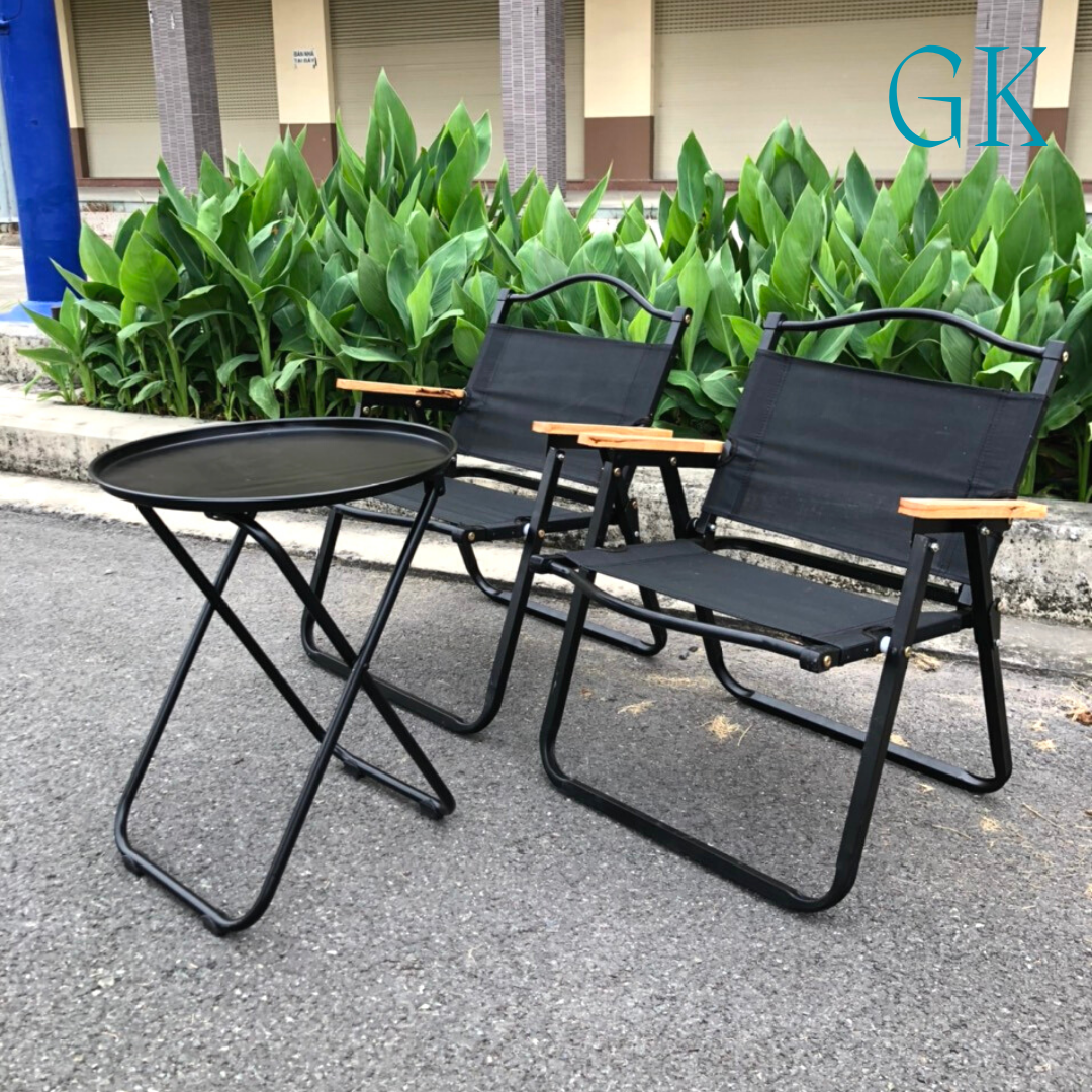 Bộ 2 ghế camping 1 bàn gấp gọn chịu tải 120kg sử dụng trong quán cafe ...